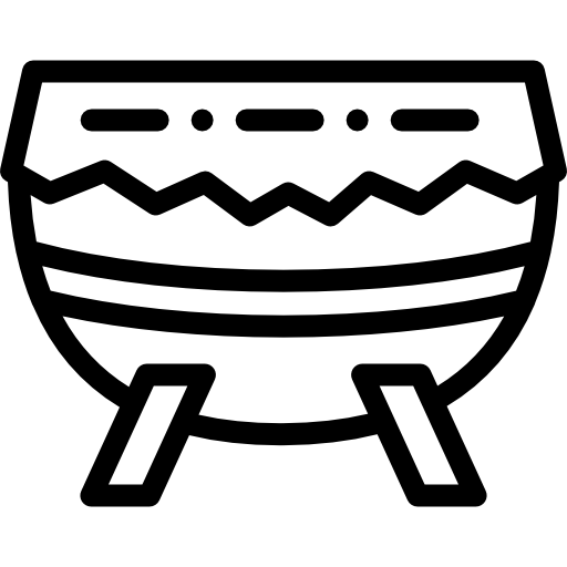 tamburo Detailed Rounded Lineal icona