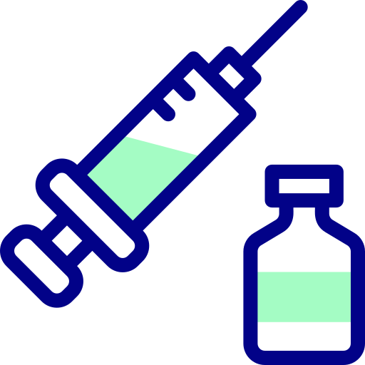 Vaccine Detailed Mixed Lineal color icon