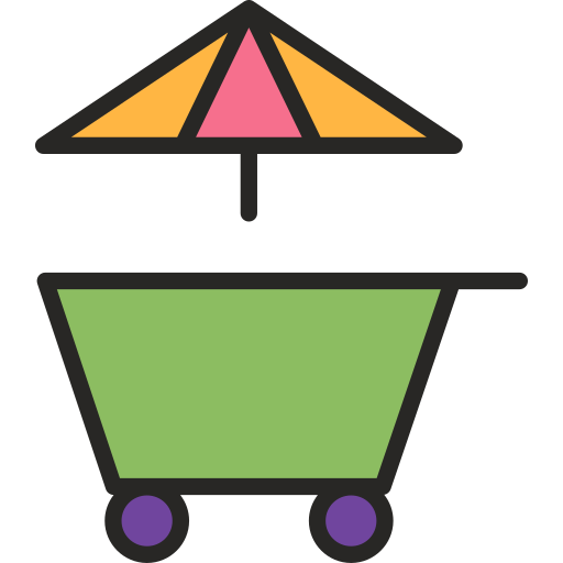 stoisko żywności Generic Outline Color ikona