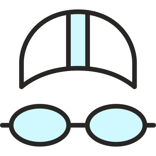okulary do pływania Generic Outline Color ikona