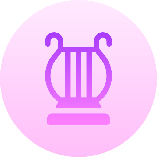 Harp Basic Gradient Circular icon