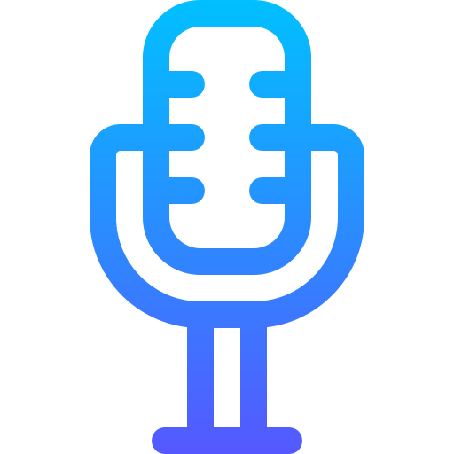 microfono Basic Gradient Lineal color icona