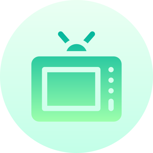 televisão Basic Gradient Circular Ícone