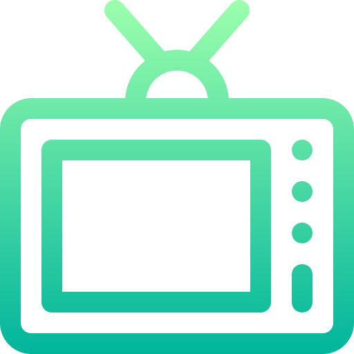 Television Basic Gradient Lineal color icon