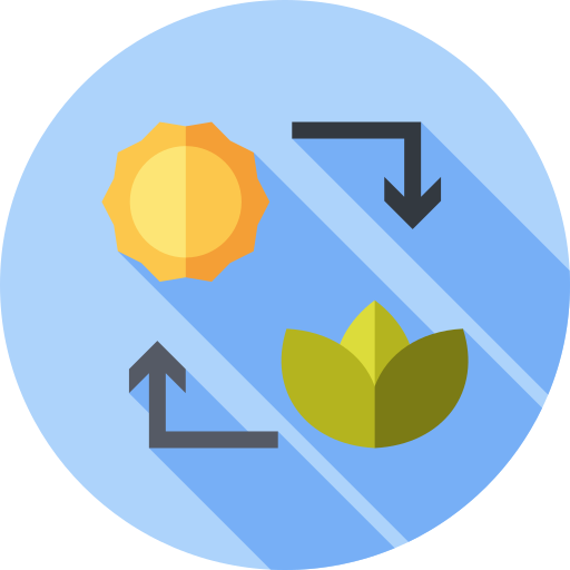Photosynthesis Flat Circular Flat icon