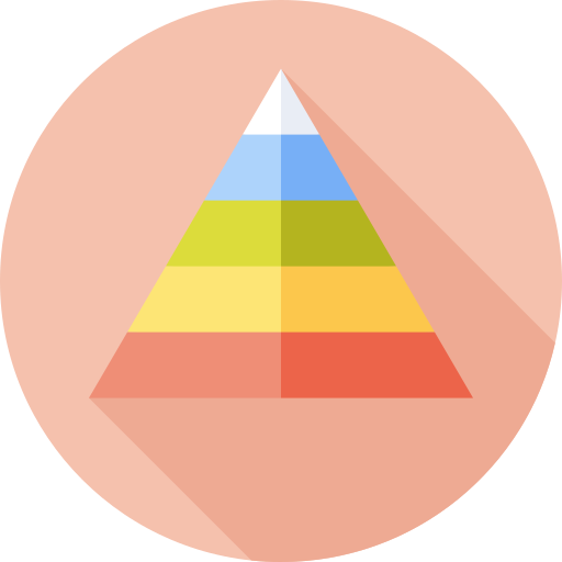 pyramide Flat Circular Flat Icône