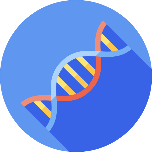 dna Flat Circular Flat icon