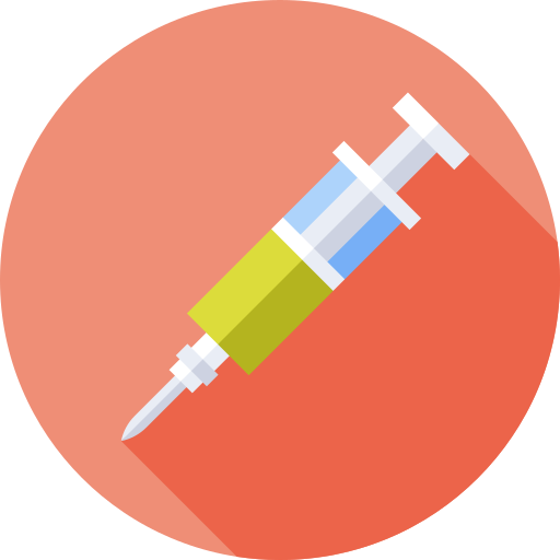 Syringe Flat Circular Flat icon