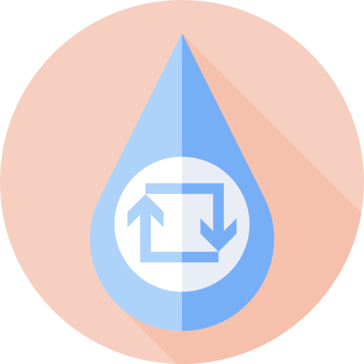 Water cycle Flat Circular Flat icon