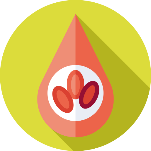 czerwone krwinki Flat Circular Flat ikona