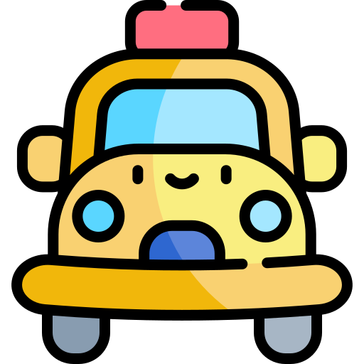 taxi Kawaii Lineal color icon