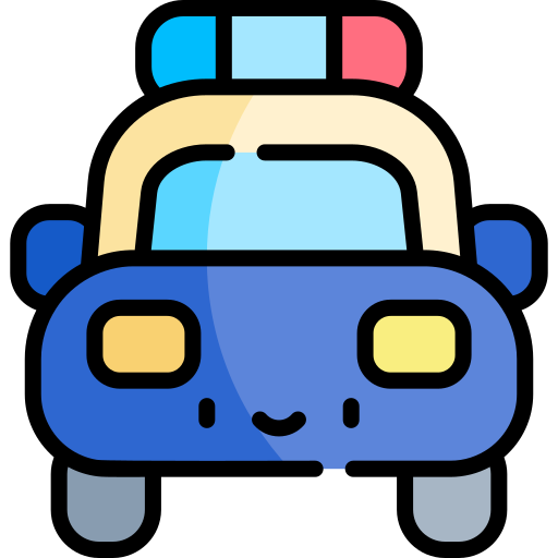 polizia stradale Kawaii Lineal color icona