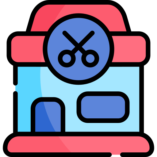 Barbershop Kawaii Lineal color icon