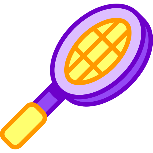 tennis Retro Neon Lineal color Icône