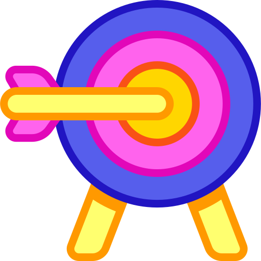 Archery Retro Neon Lineal color icon
