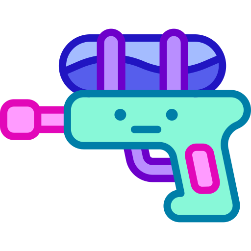 pistolet wodny Retro Neon Lineal color ikona