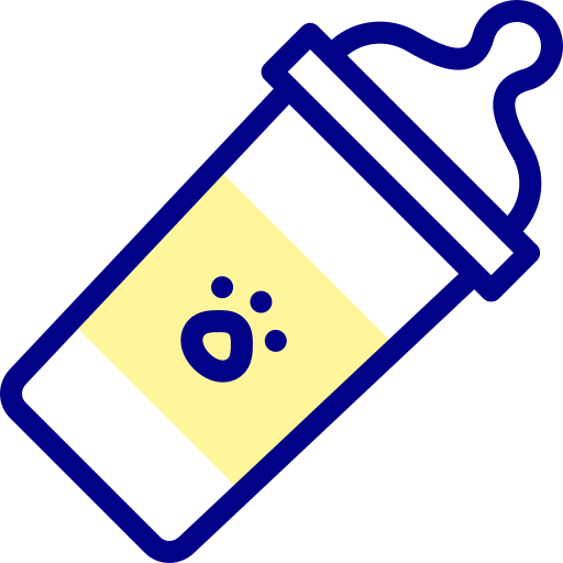 哺乳瓶 Detailed Mixed Lineal color icon