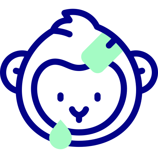 猿 Detailed Mixed Lineal color icon