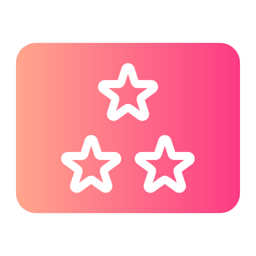 Three stars Generic Flat Gradient icon