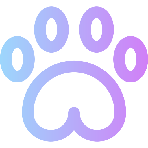Pawprint Super Basic Rounded Gradient icon