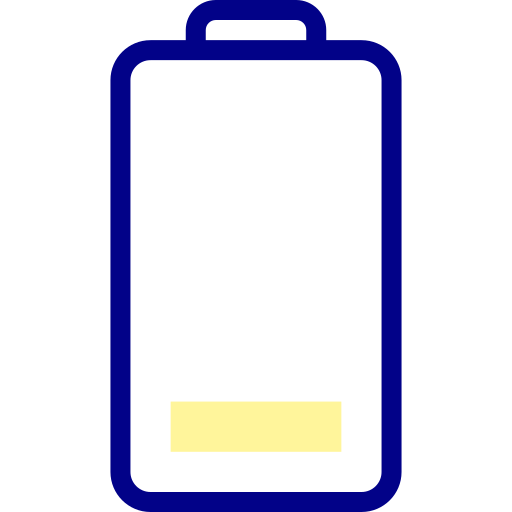 batería baja Detailed Mixed Lineal color icono