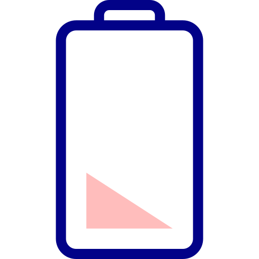 Низкий заряд батареи Detailed Mixed Lineal color иконка