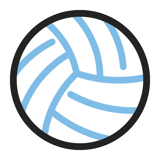バレーボールのボール Generic Outline Color icon