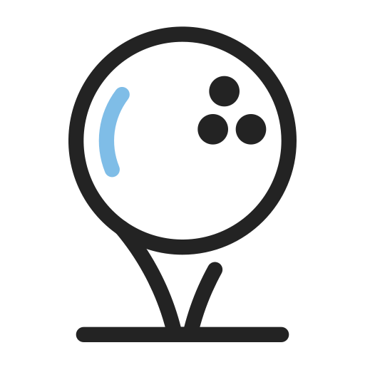 Golf ball Generic Outline Color icon