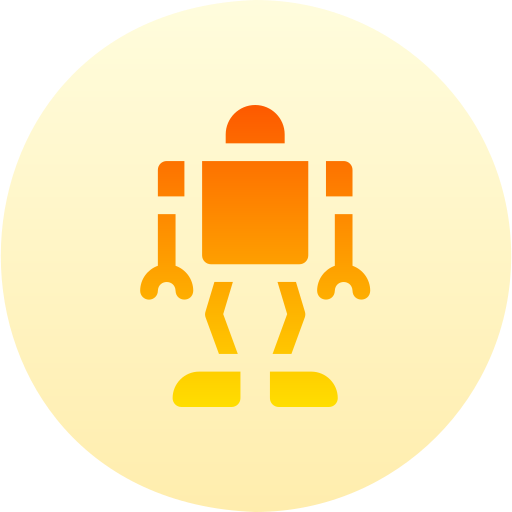 ロボット Basic Gradient Circular icon