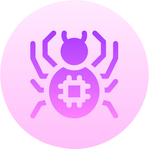 robot araña Basic Gradient Circular icono
