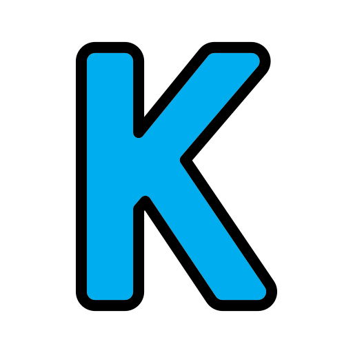 brief k Generic Outline Color icoon