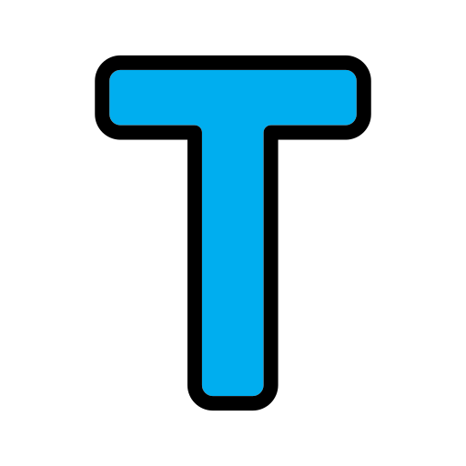 buchstabe t Generic Outline Color icon