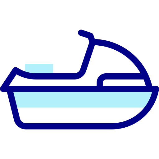 Jet ski Detailed Mixed Lineal color icon