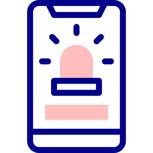 긴급 전화 Detailed Mixed Lineal color icon