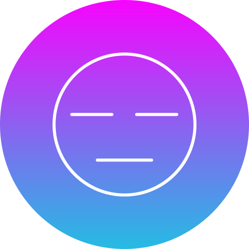 Expressionless Generic Flat Gradient icon