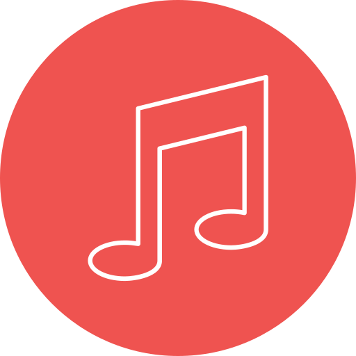 aplikacja muzyczna Generic color fill ikona