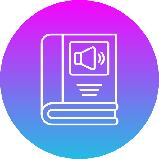 Audio book Generic gradient fill icon