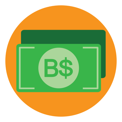 bahamaanse dollar Generic Flat icoon