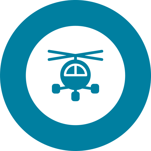 ヘリコプター Generic Blue icon
