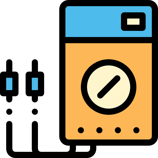 Voltmeter Detailed Rounded Lineal color icon