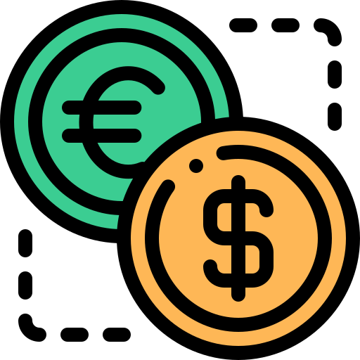 通貨 Detailed Rounded Lineal color icon