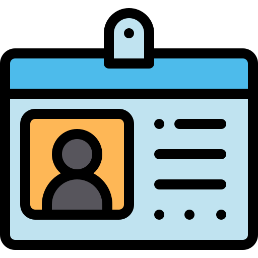 Id card Detailed Rounded Lineal color icon