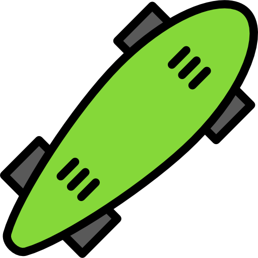 skateboard Darius Dan Lineal Color icona