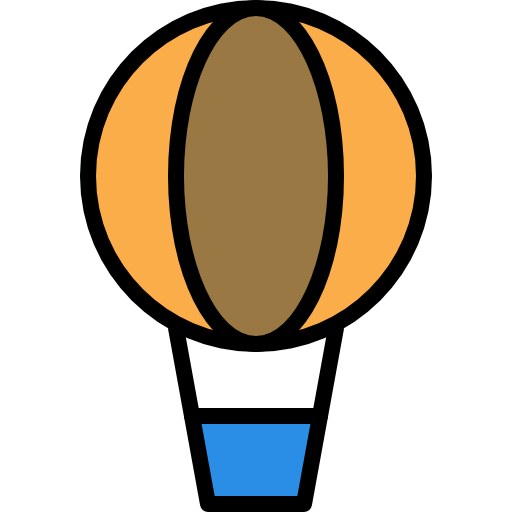 heteluchtballon Darius Dan Lineal Color icoon