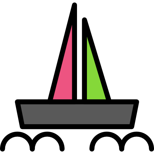 barca a vela Darius Dan Lineal Color icona