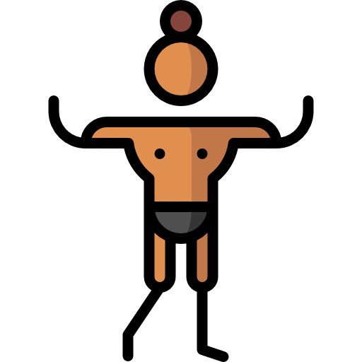 Fitness Puppet Characters Lineal Color icon