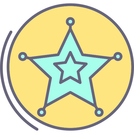 odznaka szeryfa Generic Outline Color ikona