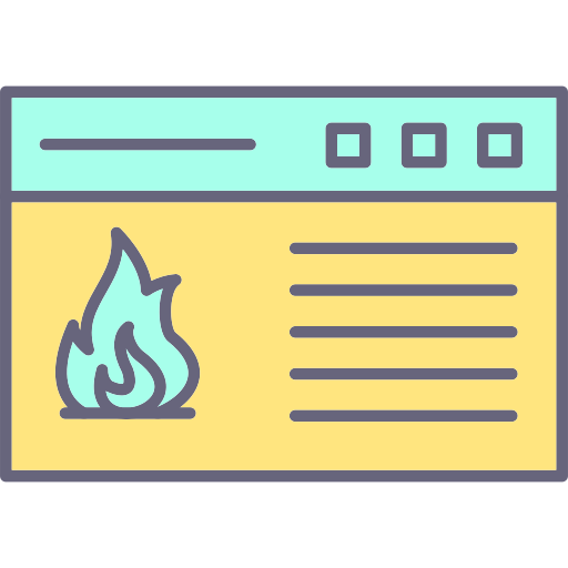 Fire Generic Outline Color icon