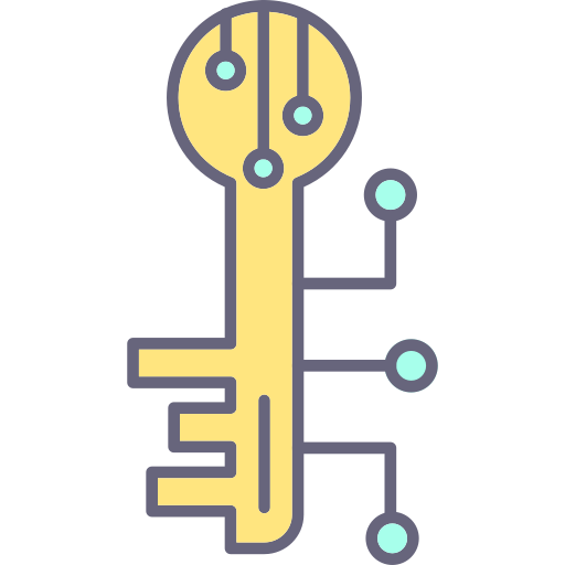 Electronic key Generic Outline Color icon