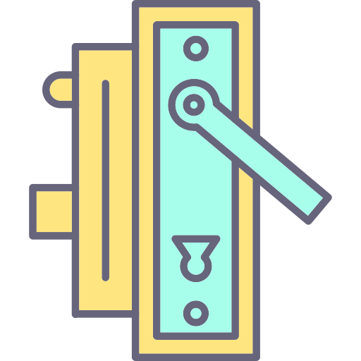 Door handle Generic Outline Color icon